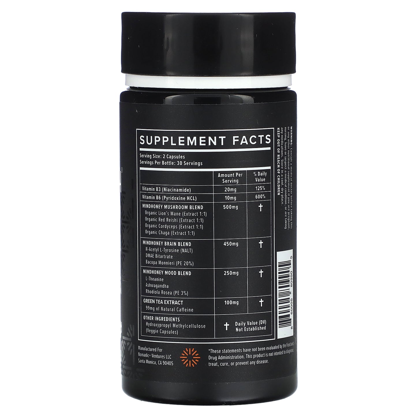 Mindhoney, Dose, Adaptogenic Nootropic, 60 Capsules