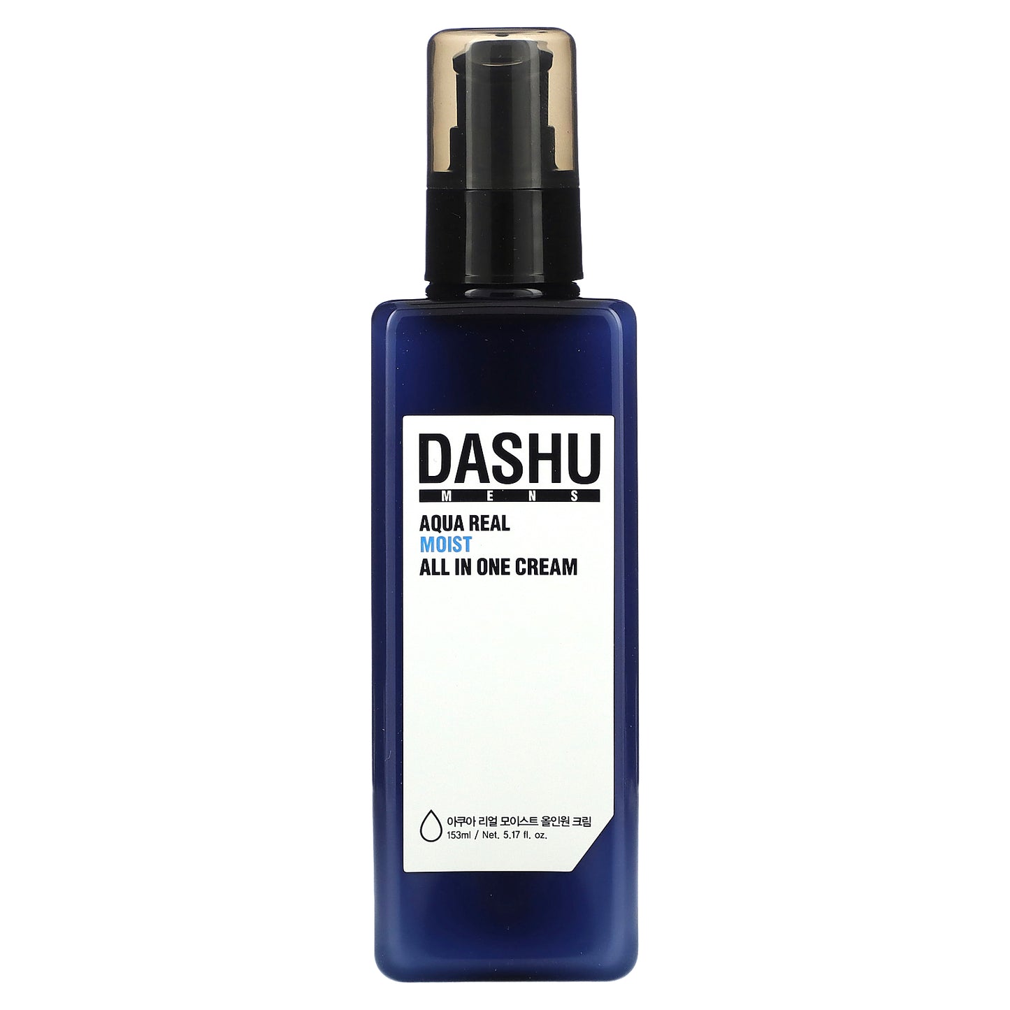 Dashu, Mens, Aqua Real Moist All In One Cream, 5.17 fl oz (153 ml)