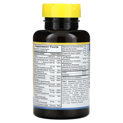 Sundance Vitamins, Men's 50+, ABC Complete Multivitamin Multimineral, 60 Coated Caplets