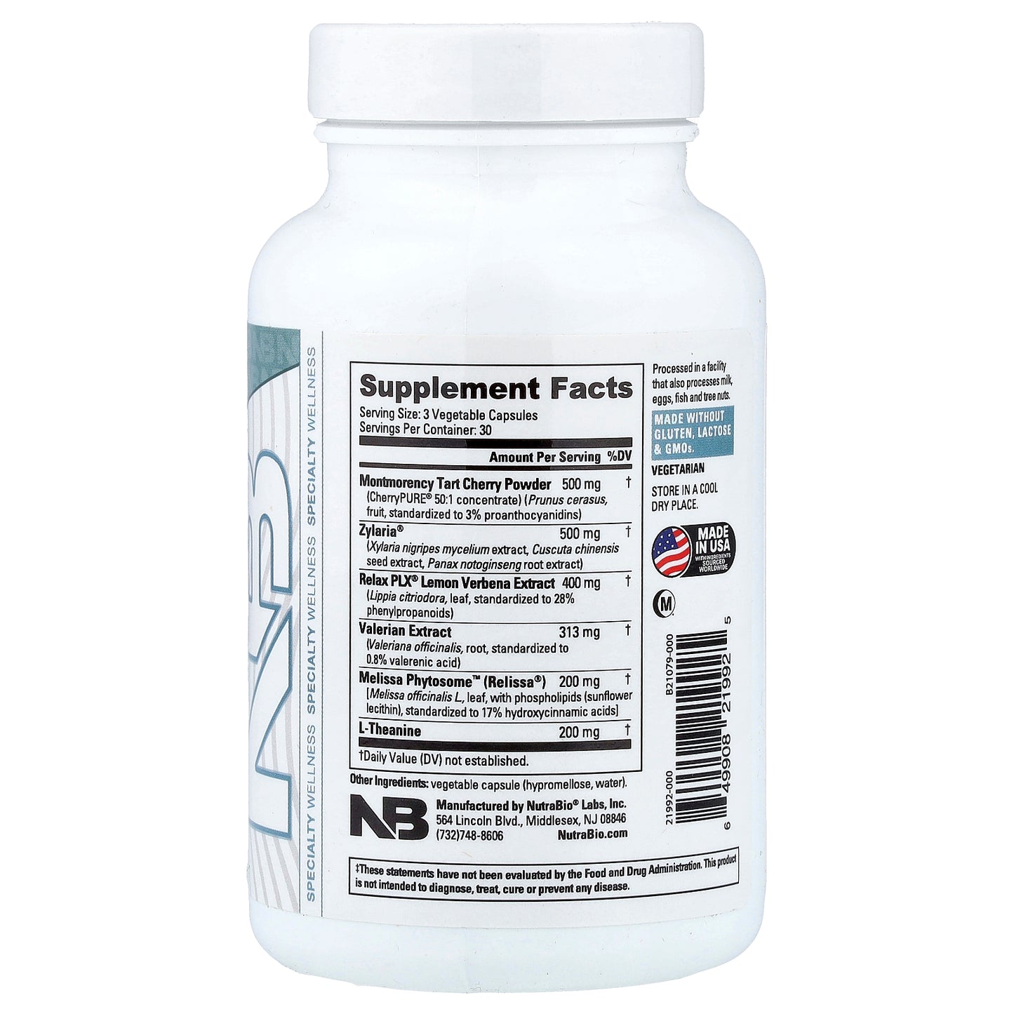 NutraBio, Sleep, Melatonin Free, 90 Capsules