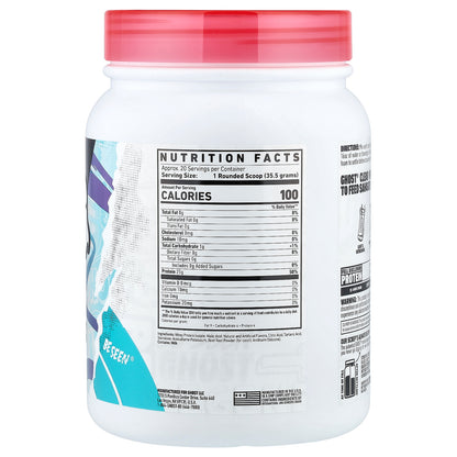 Ghost, Whey, Clear Protein Isolate, Strawberry Watermelon, 1.57 lb (710 g)