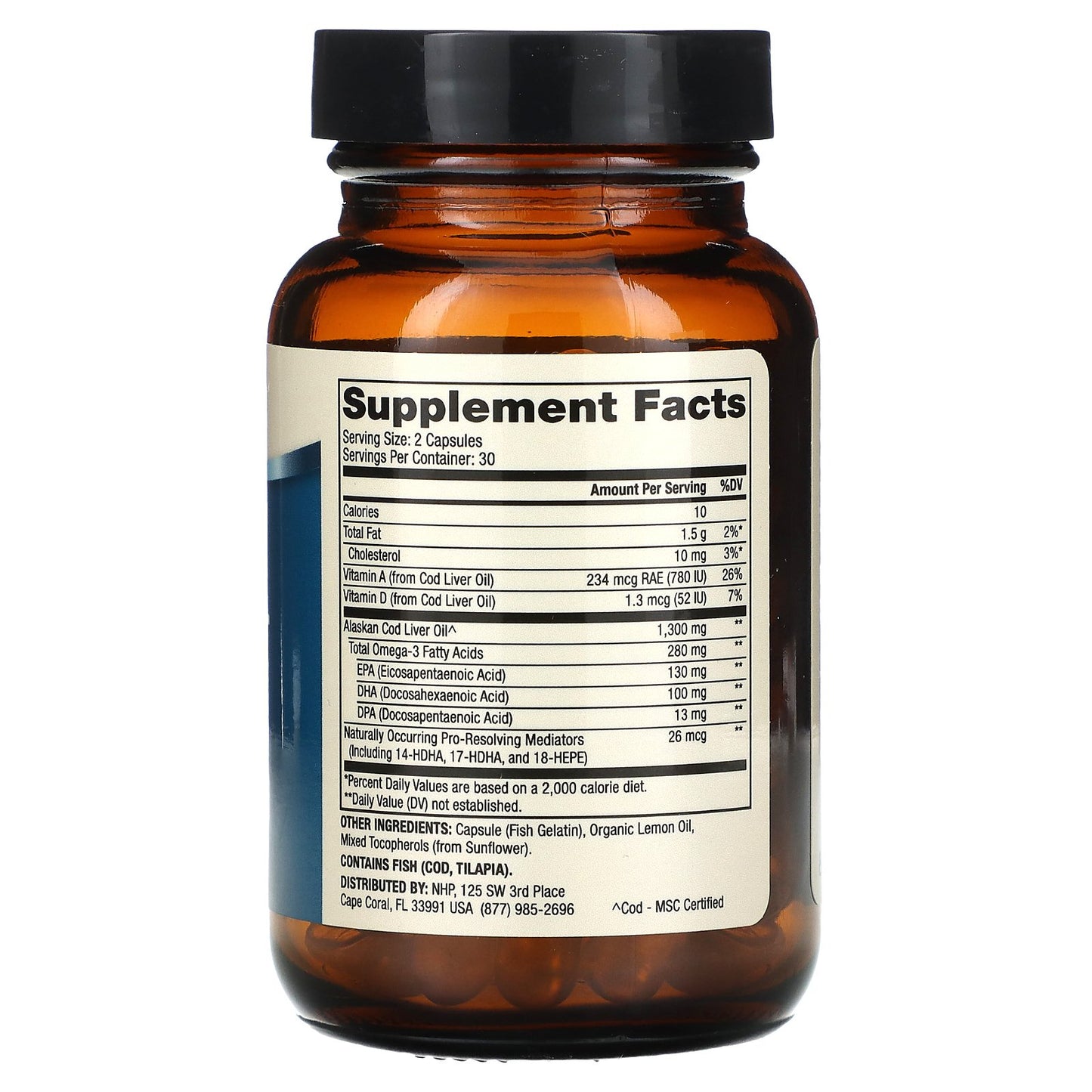 Dr. Mercola, Wild Alaskan Cod Liver Oil, 60 Capsules (650 mg per Capsule)