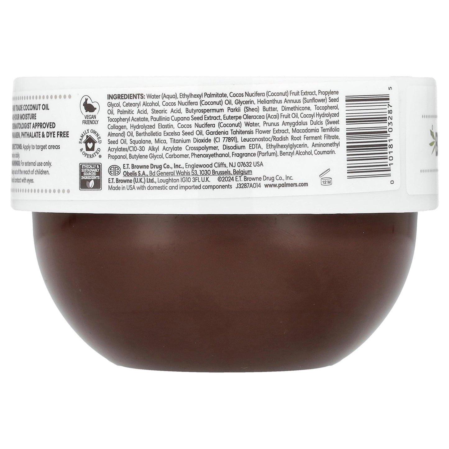 Palmer's, Coconut Oil Formula® with Vitamin E, Brazilian Coco Cream, Whipped, 8.8 oz (250 g)