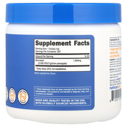 Nutricost, Bromelain, Unflavored, 8.1 oz (227 g)