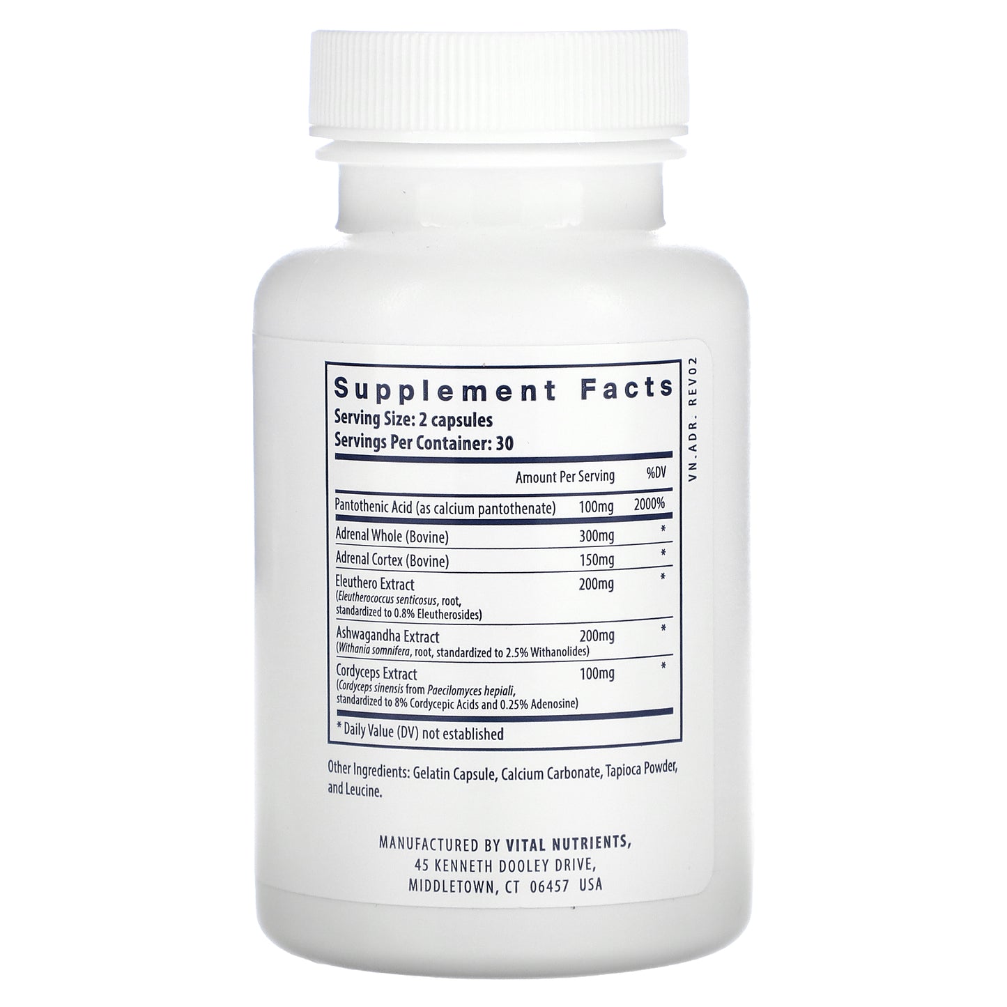 Vital Nutrients, Adrenal Support, 60 Capsules