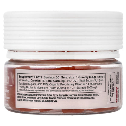Troomy Nootropics, Daily, Functional Mushrooms Gummies, Strawberry Mango, 30 Gummies