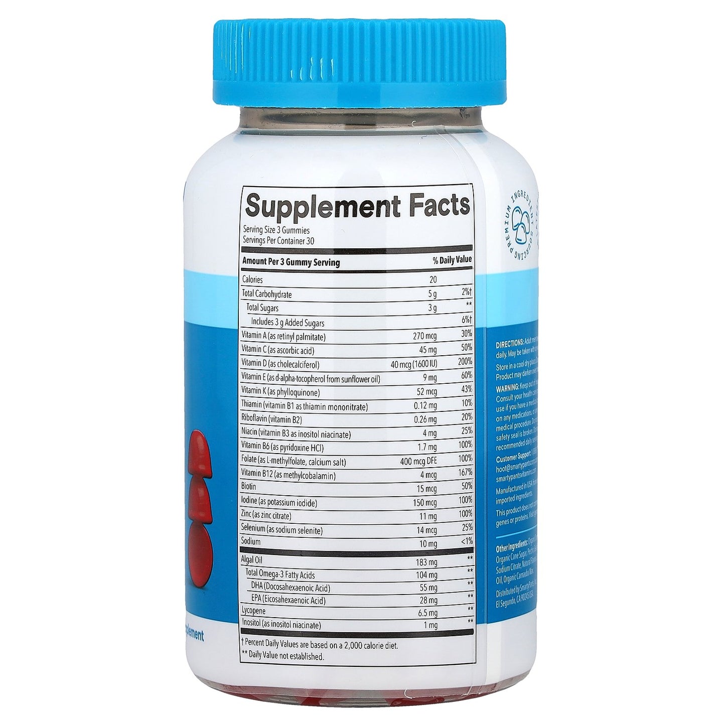 SmartyPants, Men's Plus Multi & Omegas, Raspberry Lemonade, 90 Gummies