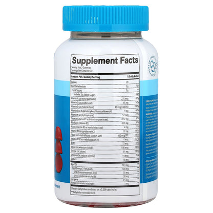 SmartyPants, Men's Plus Multi & Omegas, Raspberry Lemonade, 90 Gummies