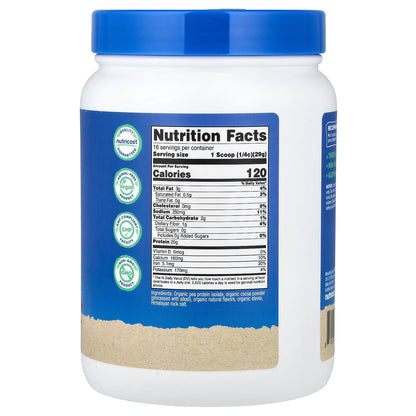 Nutricost, Organic Pea Protein, Chocolate, 1 lb (454 g)