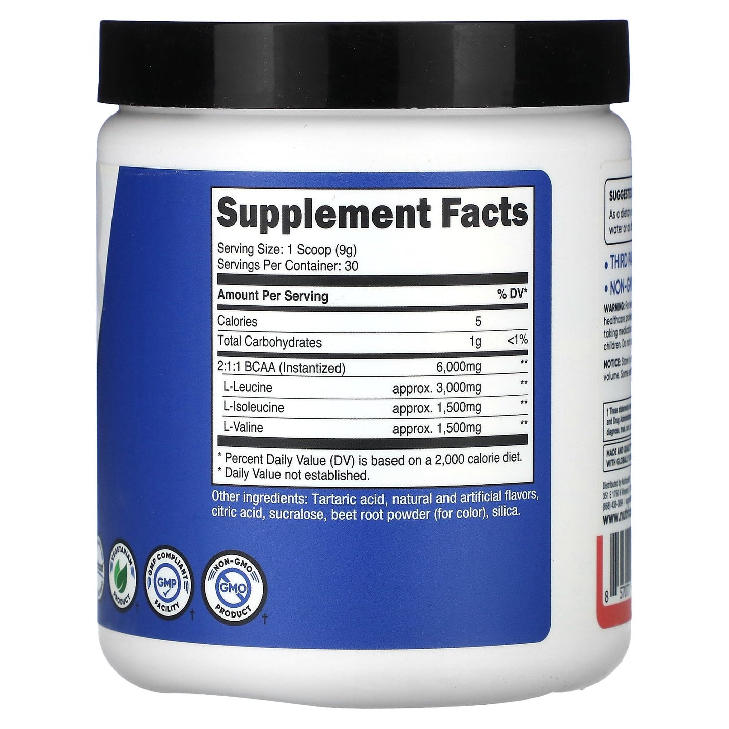 Nutricost, Performance, BCAA, Watermelon, 9.5 oz (270 g)