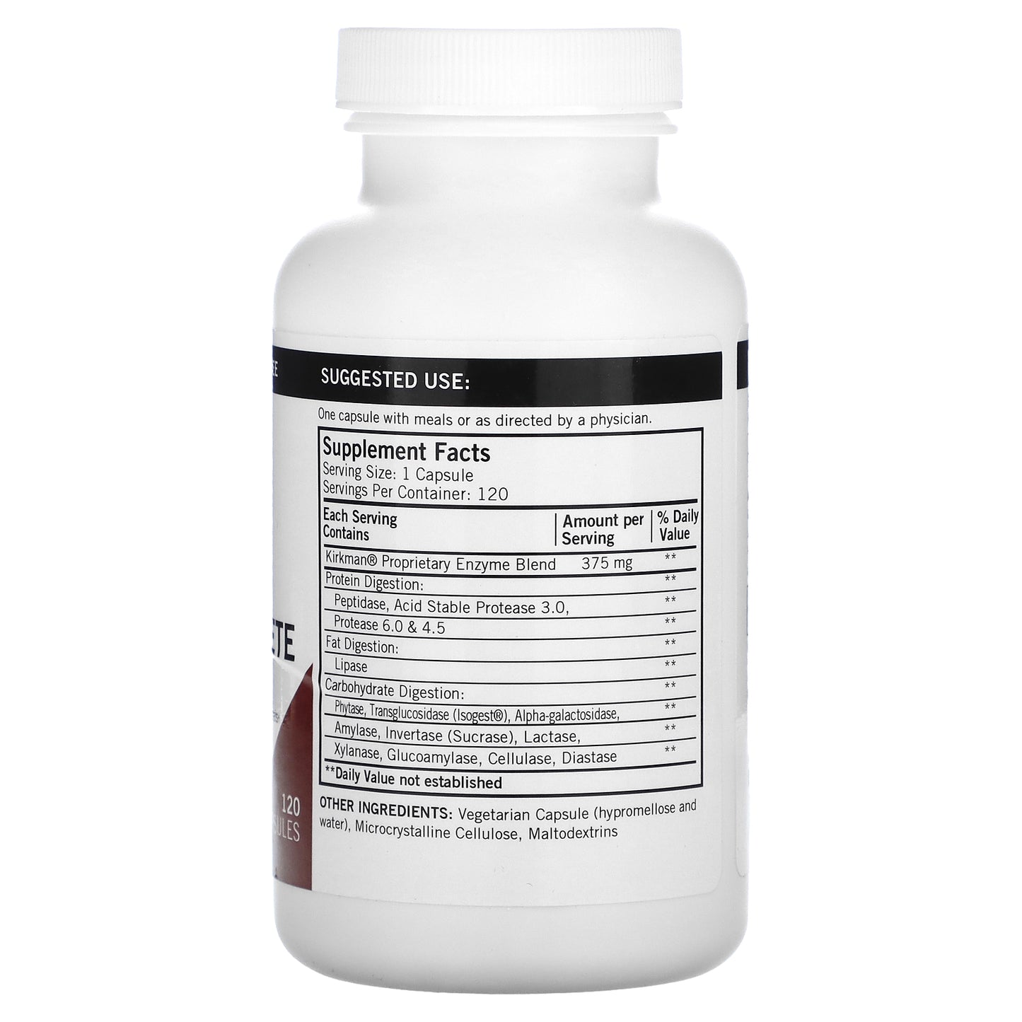 Kirkman Labs, Maximum Spectrum Enzyme Complete, 120 Capsules