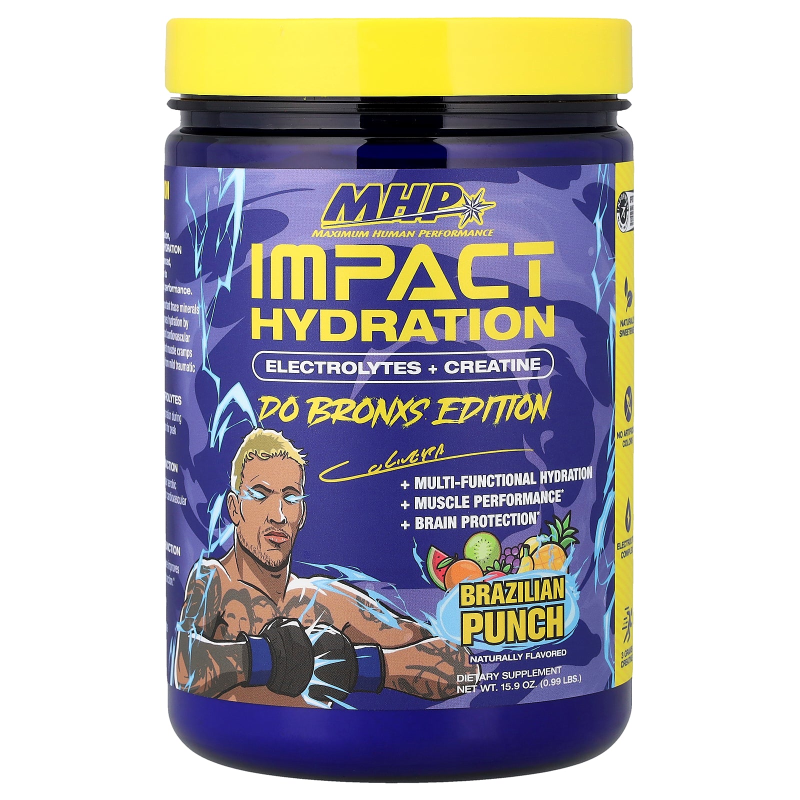 MHP, Impact Hydration, Electrolytes + Creatine, Brazilian Punch, 0.99 lbs (15.9 oz)