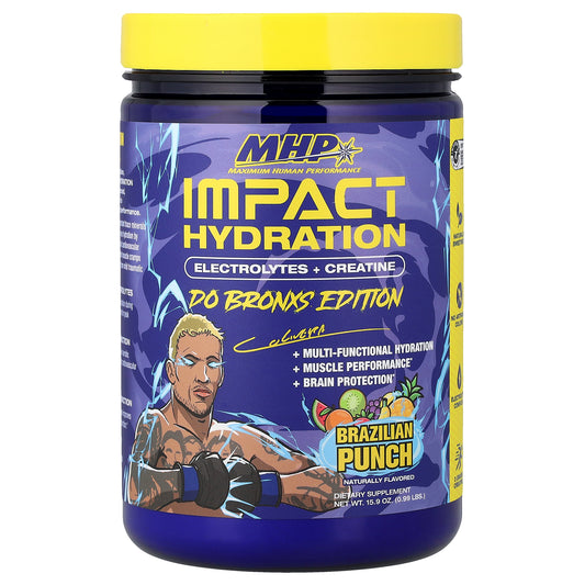 MHP, Impact Hydration, Electrolytes + Creatine, Brazilian Punch, 0.99 lbs (15.9 oz)