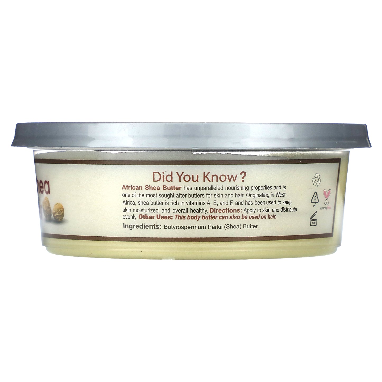 Okay Pure Naturals, African Shea Butter For Skin & Hair, White Smooth, 7.5 oz (212 g)