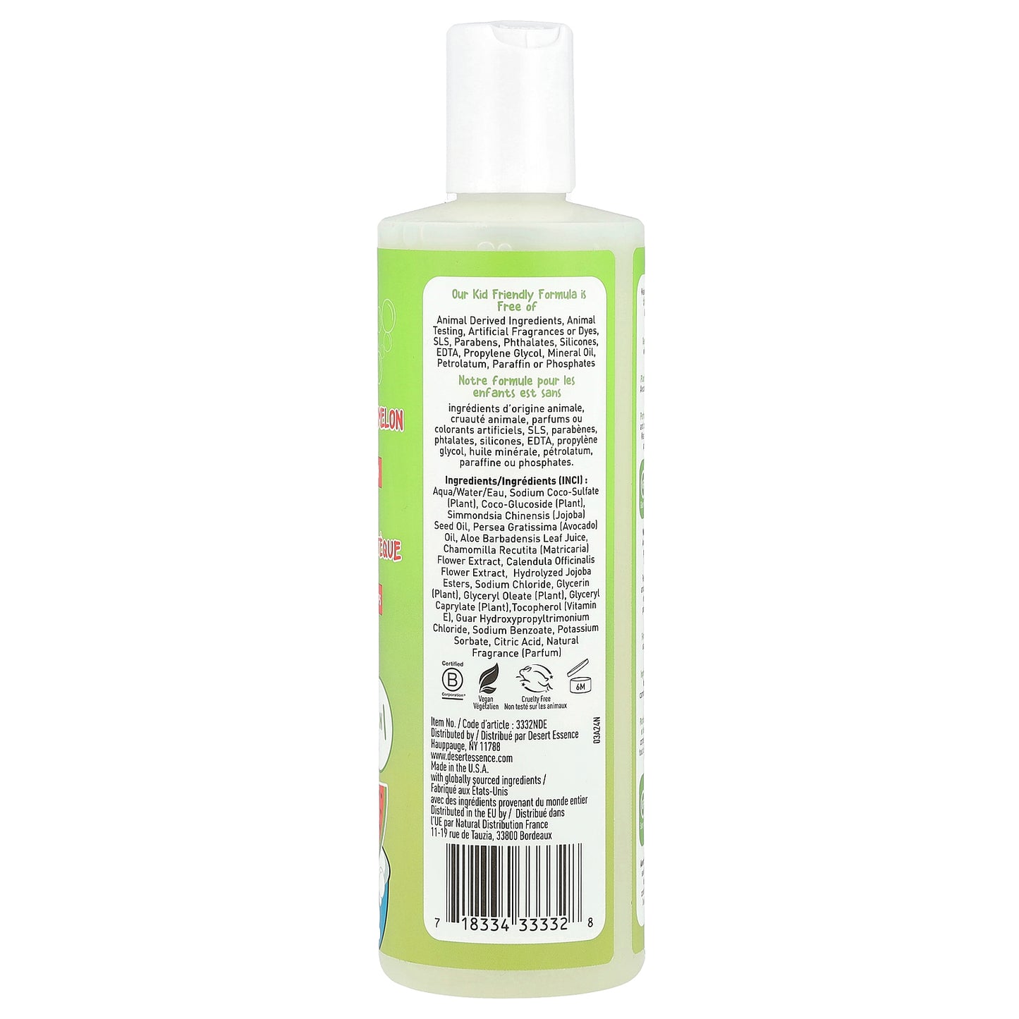 Desert Essence, Kids, Shampoo & Body Wash, Green Apple Watermelon , 12 fl oz (355 ml)