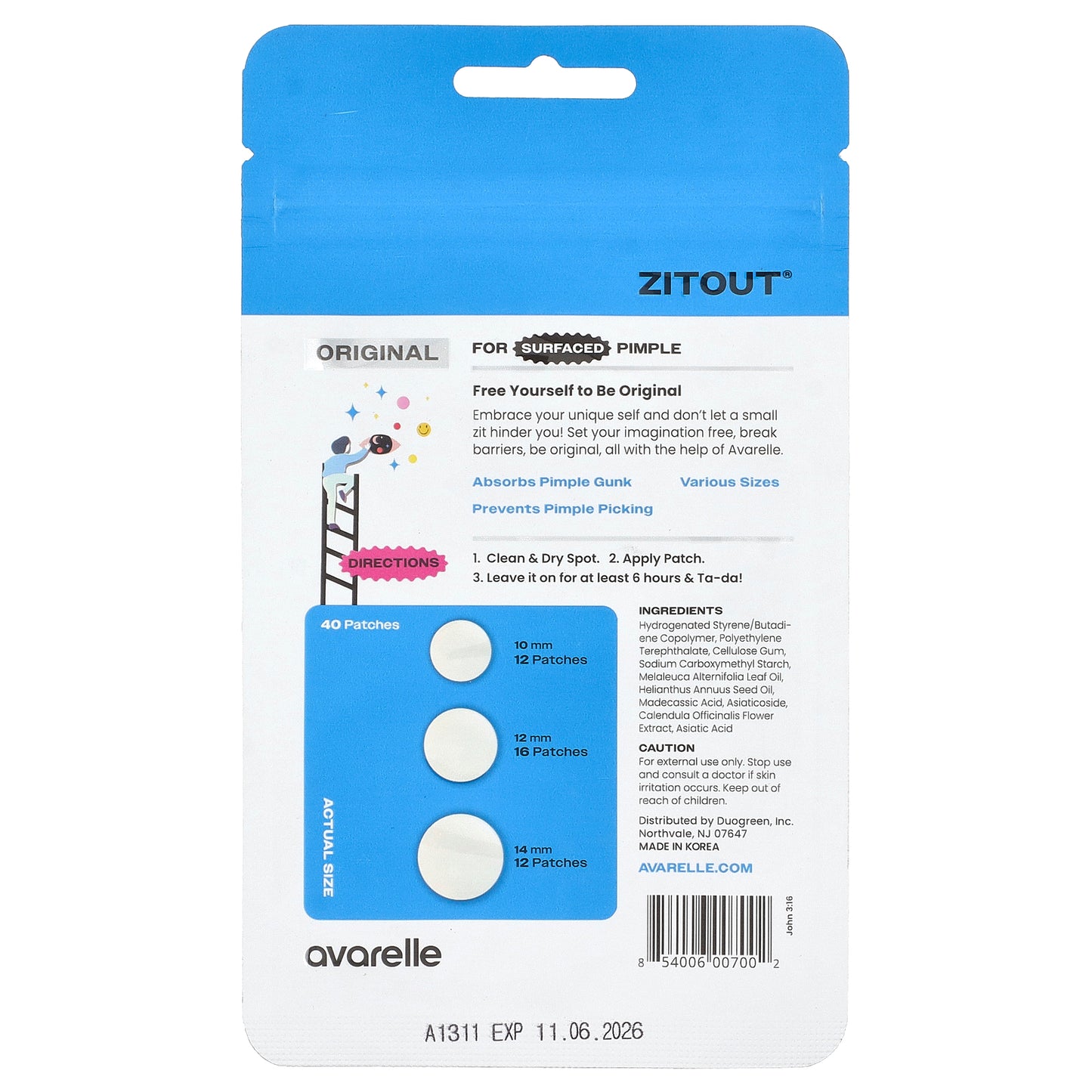 Avarelle, Zitout® Original , 40 Patches