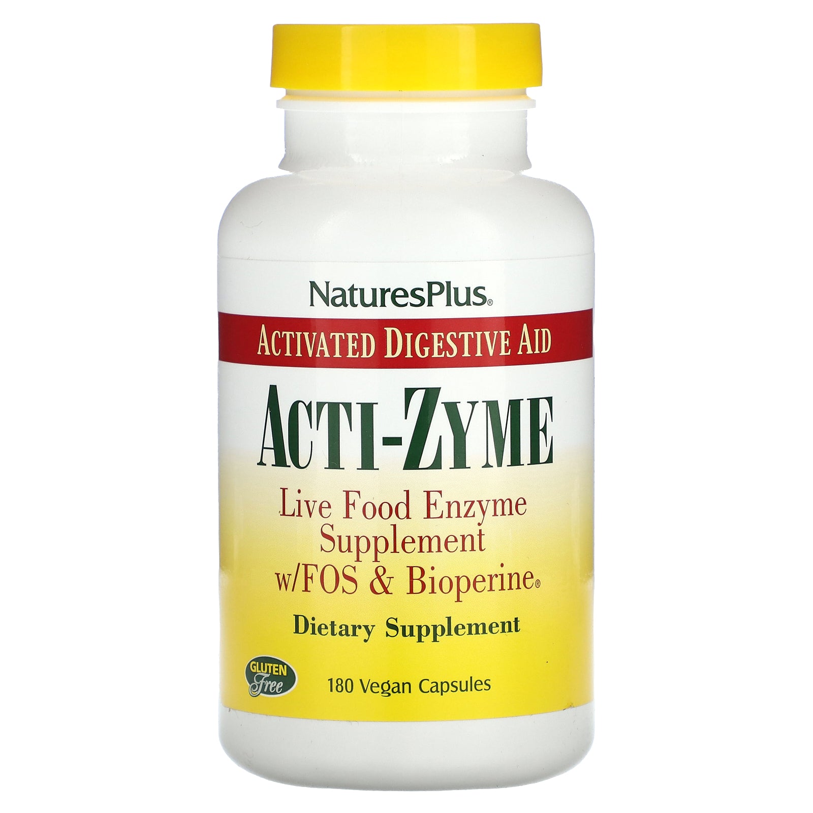 NaturesPlus, Acti-Zyme, 180 Vegan Capsules