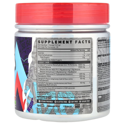 Ghost, Size, Muscle Builder, Cherry Limeade, 13.2 oz (375 g)