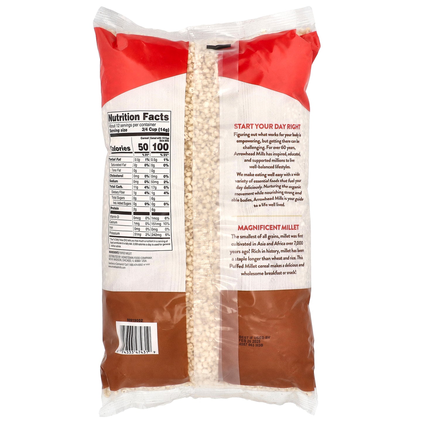 Arrowhead Mills, Puffed Millet Cereal, 6 oz (170 g)