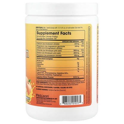 Fit & Lean, Amino Hydration, Peach Mango, 12.3 oz (350 g)