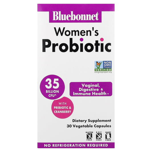 Bluebonnet Nutrition, Women's Probiotic, 30 Vegetable Capsule