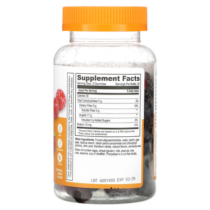 Lifeable, Prebiotic Fiber Gummies, Natural Berry, 60 Gummies