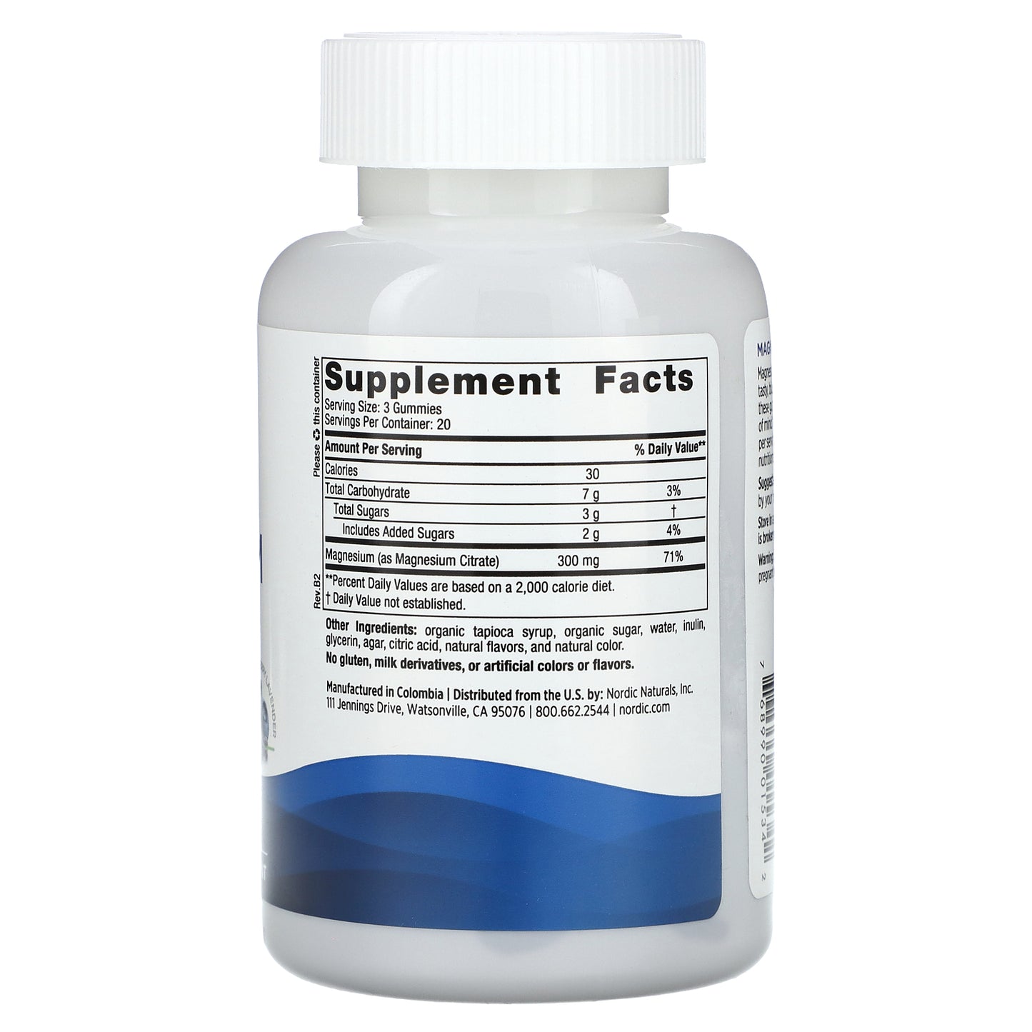 Nordic Naturals, Magnesium Gummies, Blueberry Lavender, 60 Gummies (100 mg per Gummy)