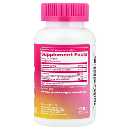 Pink Stork, Magnesium Glycinate, L-Theanine, Lemon Balm, 90 Capsules