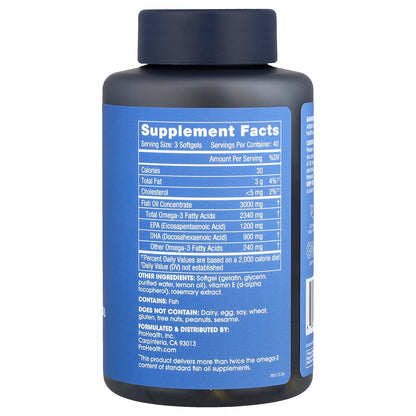 ProHealth Longevity, Omega-3 Fish Oil, 120 Softgels (1,000 mg per Softgel)