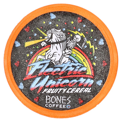 Bones Coffee Company, Electric Unicorn, Coffee Cups, Fruity Cereal, 12 Cups, 0.35 oz (10 g) Each