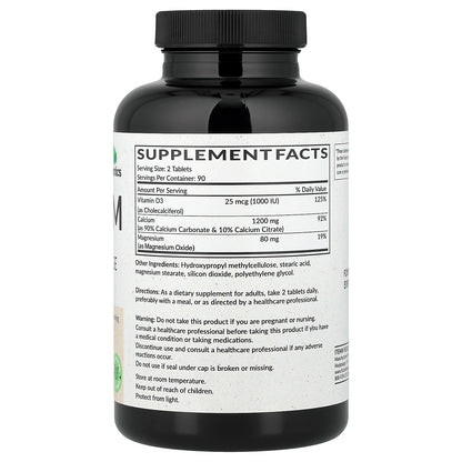 Futurebiotics, Calcium With Vitamin D3, Sustained Release, 180 Tablets