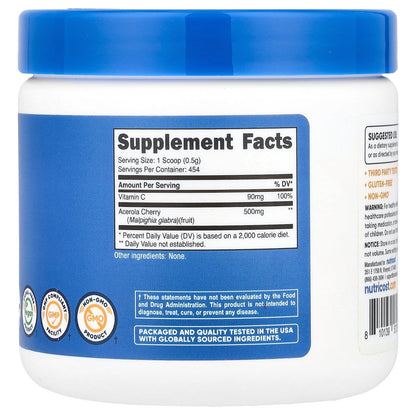 Nutricost, Natural Vitamin C, Unflavored, 8.1 oz (227 g)