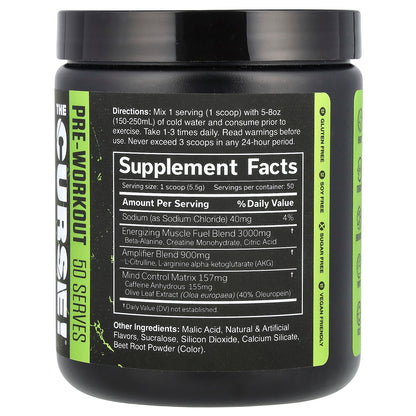 JNX Sports, The Curse!®, Pre-Workout, Sweet Melon, 9.7 oz (275 g)