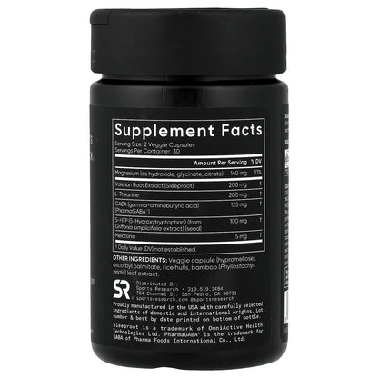 Sports Research, Sleep Complex with Melatonin, 60 Veggie Capsules