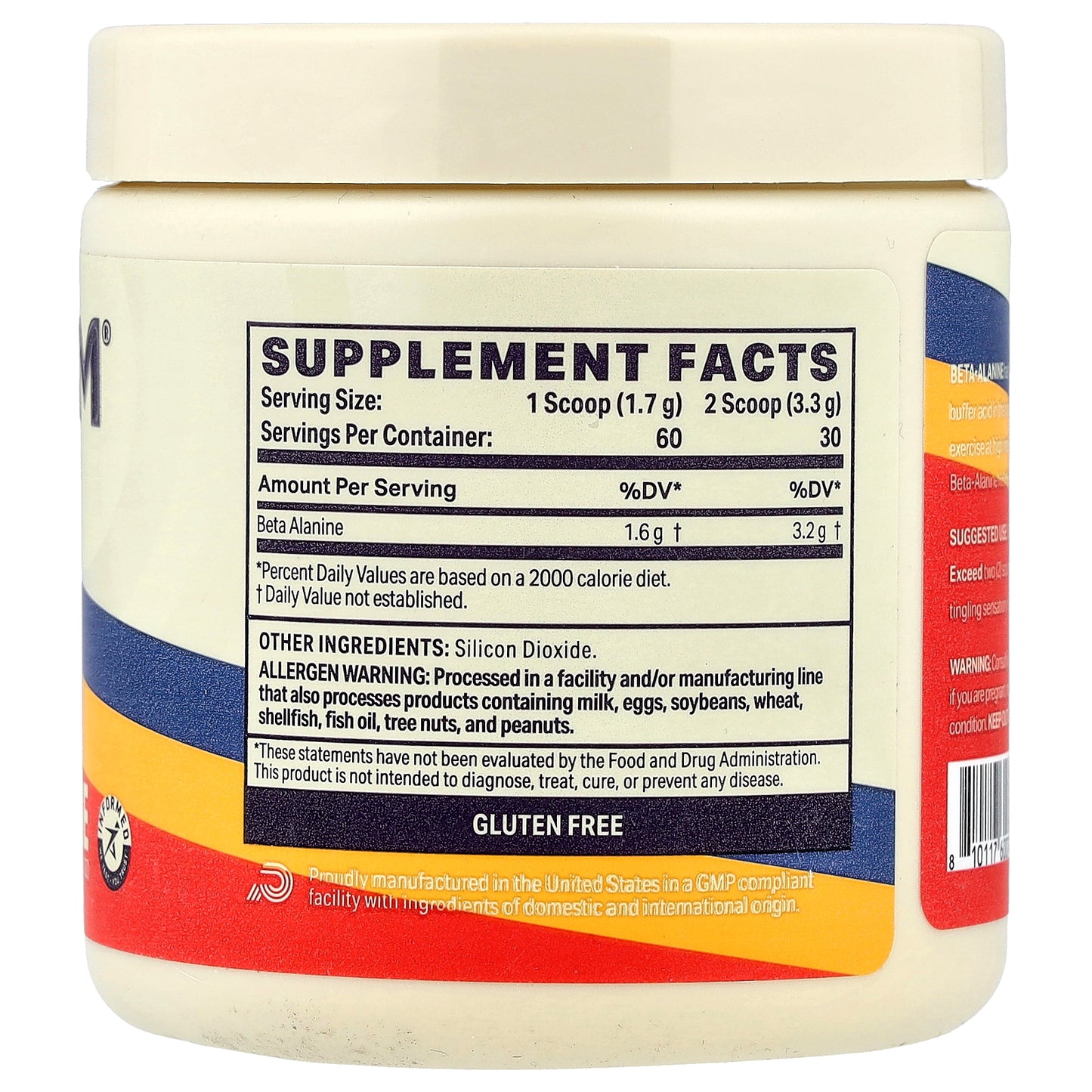 Podium Nutrition, Beta Alanine, Unflavored, 3.53 oz (100 g)