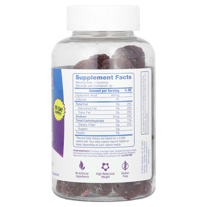 Hyalogic, HA Gummy, Hyaluronic Acid, Berry, 60 Gummies (60 mg per Gummy)
