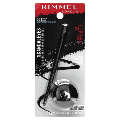 Rimmel London, Scandal'Eyes, Gel Eyeliner, 001 Black, 0.08 oz (2.4 g)