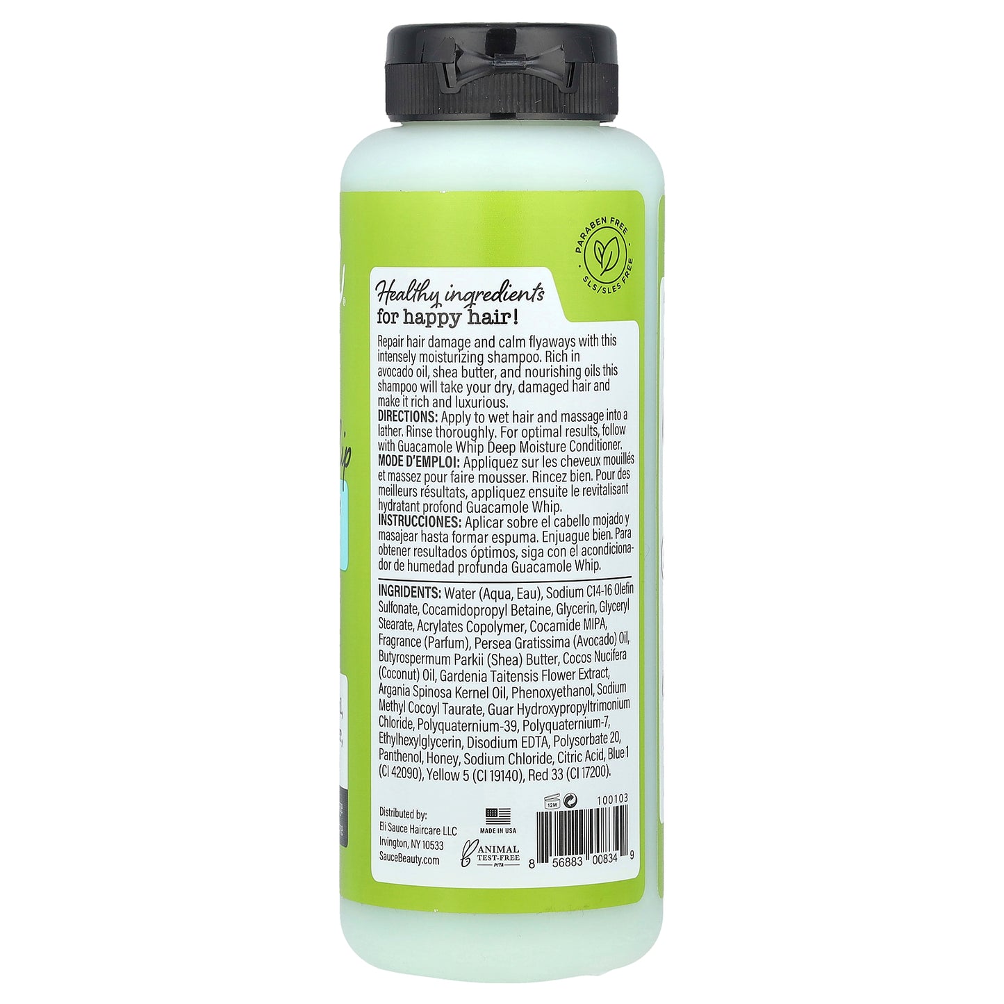 Sauce Beauty, Deep Moisture Shampoo, Guacamole Whip, 10.5 fl oz (310 ml)