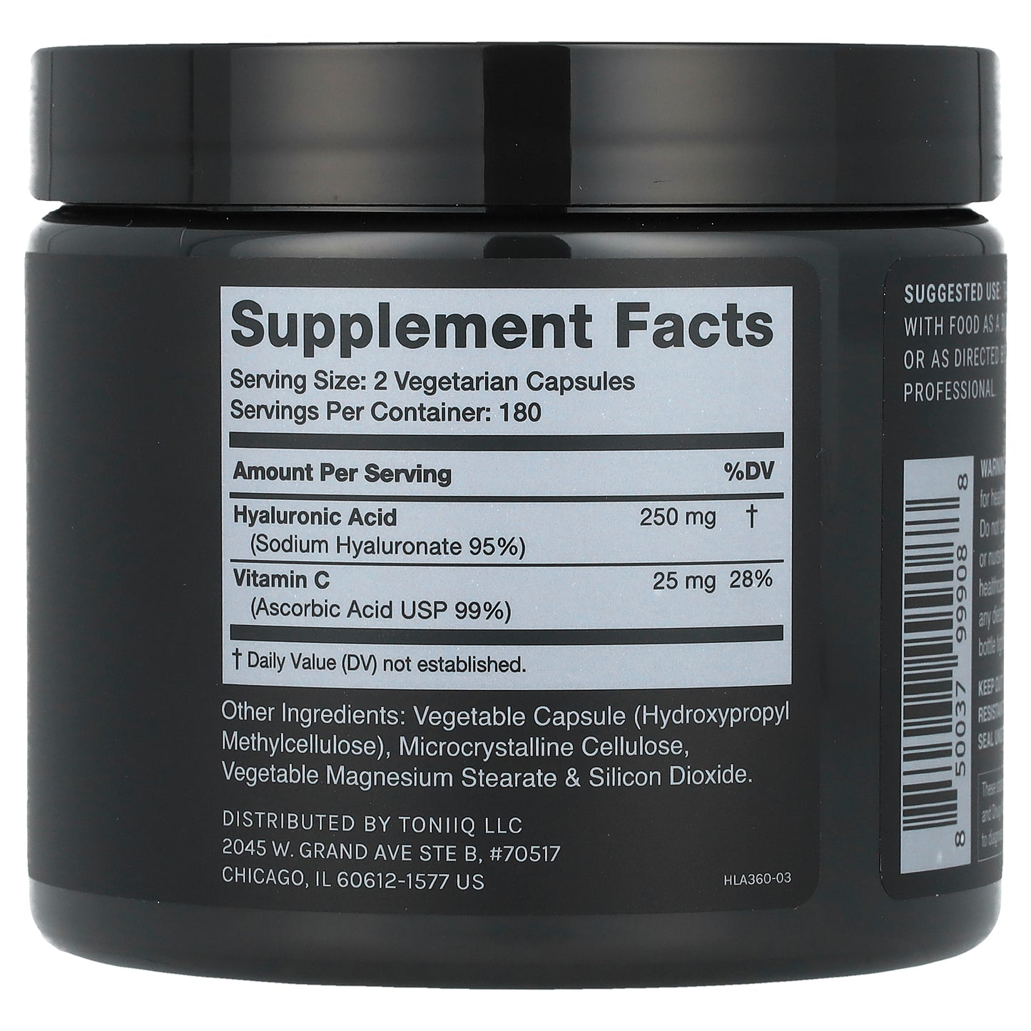 Toniiq, Hyaluronic Acid, 360 Capsules