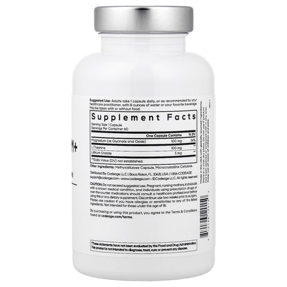 Codeage, Amen Lithium Calm+, 60 Vegetable Capsules