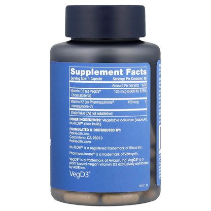 ProHealth Longevity, Vitamin D3 + K2, 90 Capsules
