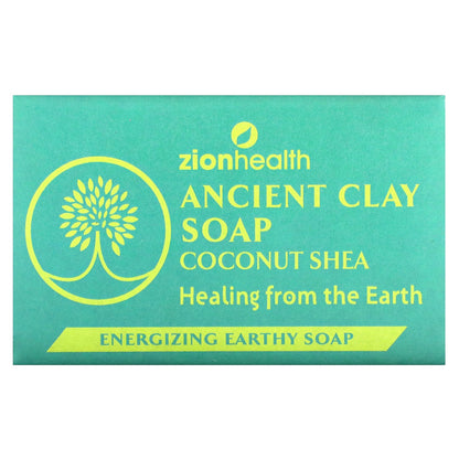 Zion Health, Ancient Clay Bar Soap, Coconut Shea, 6 oz (170 g)