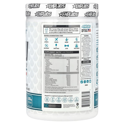 EHPlabs, Hydreau Sports Hydration, Fijian Pineapple, 11.15 oz (316 g)