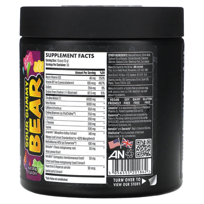 ABE, Ultimate Pre-Workout, Sour Gummy Bear, 13.75 oz (390 g)