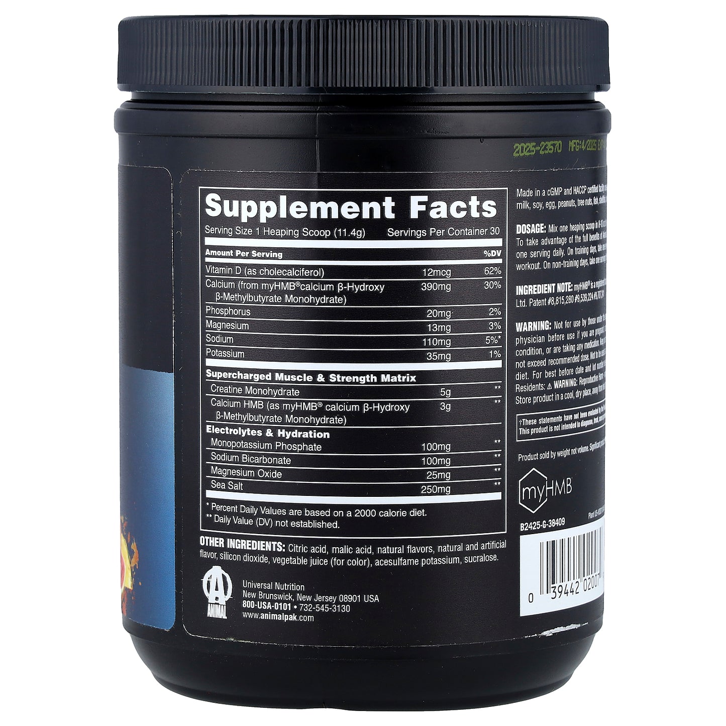 Animal, Creatine HMB+™ Powder, Power Punch, 12.06 oz (342 g)