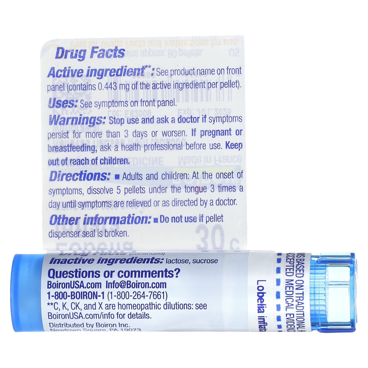 Boiron, Lobelia Inflata, 30C, Nausea Relief, Approx 80 Pellets