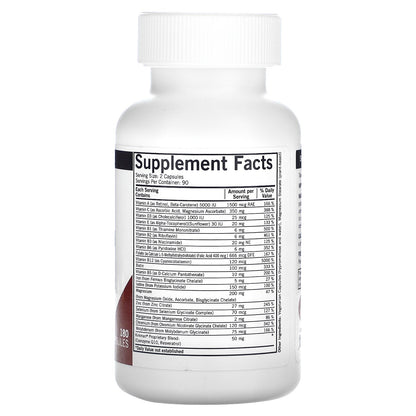 Kirkman Labs, Advanced Adult Multivitamin & Minerals with 5-MTHF, 180 Capsules