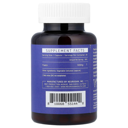 Neurogan Health, Fisetin, 500 mg, 30 Capsule