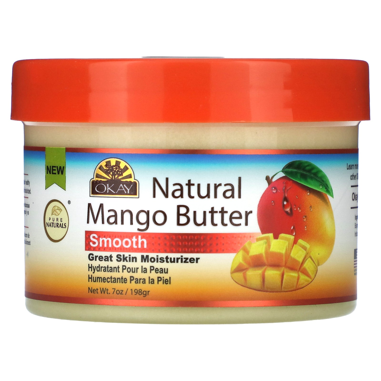 Okay Pure Naturals, Natural Mango Butter, Smooth, 7 oz (198 g)