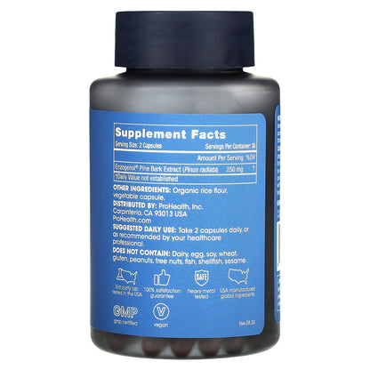 ProHealth Longevity, Enzogenol Pine Bark Extract, 60 Capsules (125 mg per Capsule)